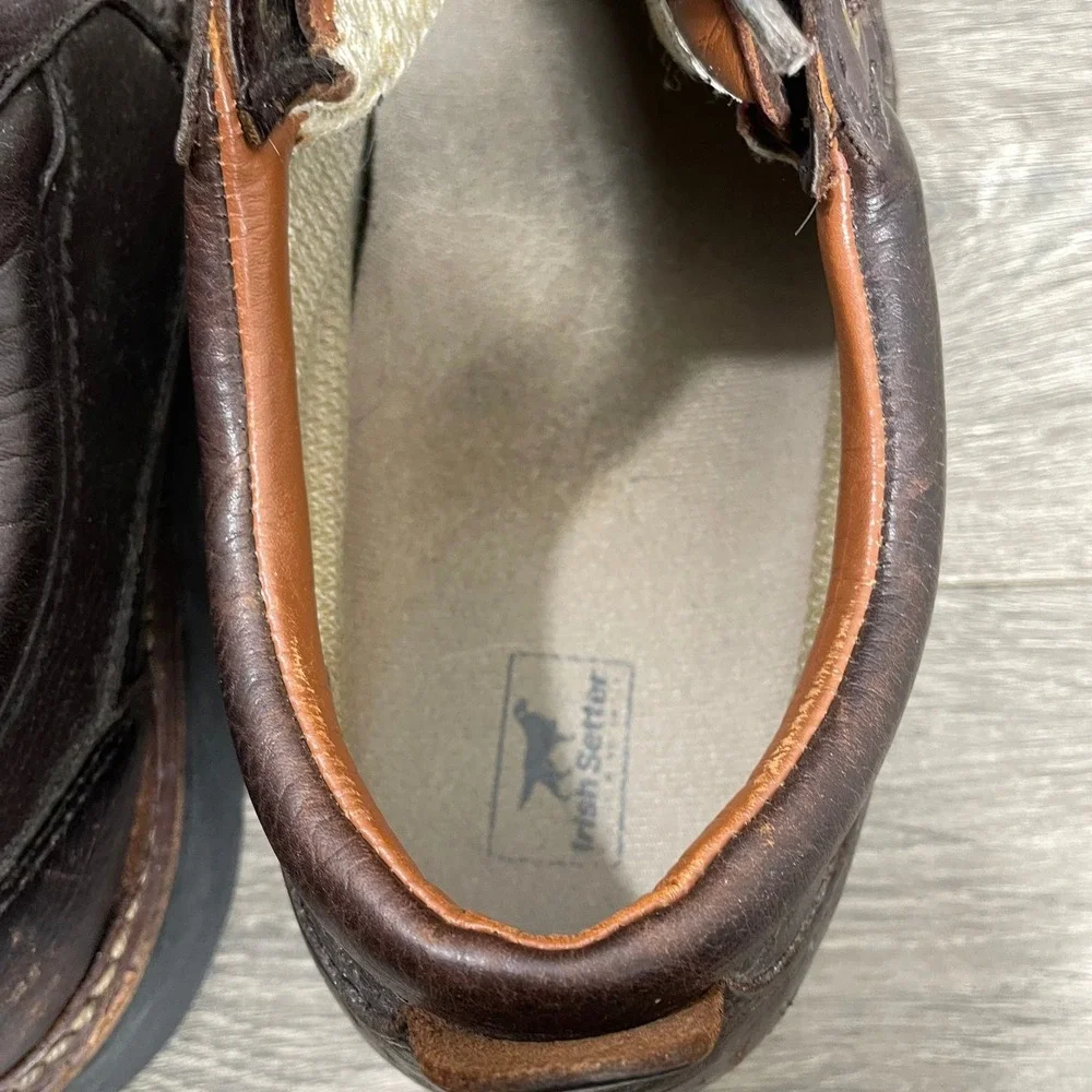 VTG Red Wing Irish Setter Shoes Mens 12 Brown Leather Moc Toe Oxford Work Rugged